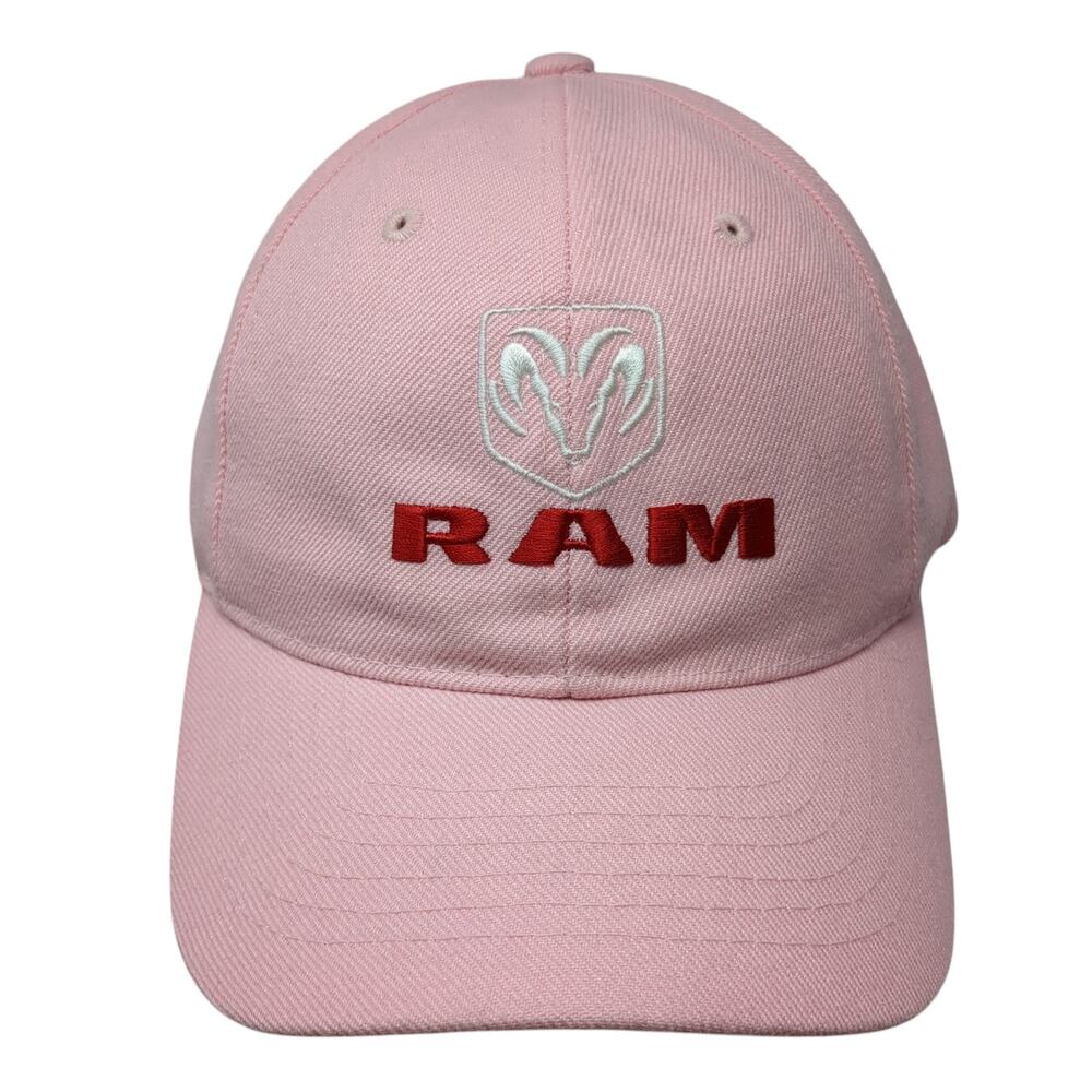 RAM Strapback Hat Pink One Size Adjustable Embroidered Magic Headwear